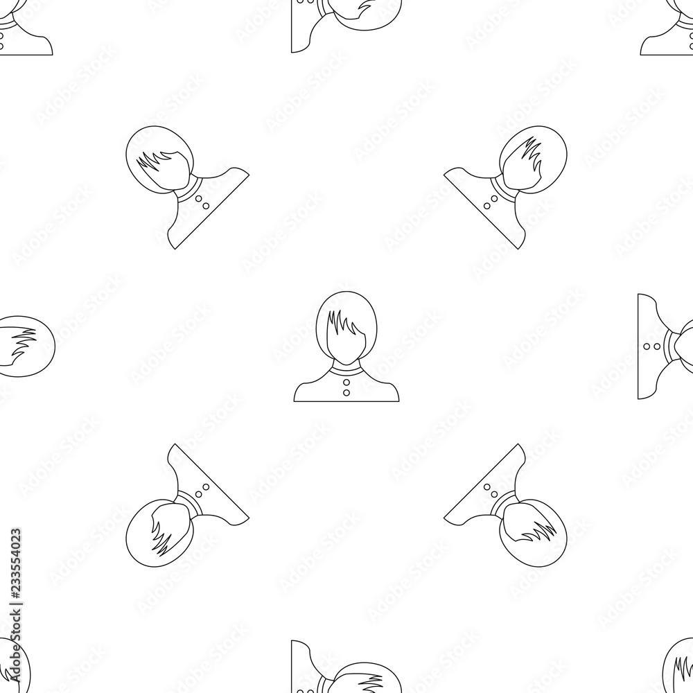 Poster new female avatar pattern seamless vector repeat geometric for any web design