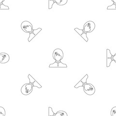 New female avatar pattern seamless vector repeat geometric for any web design