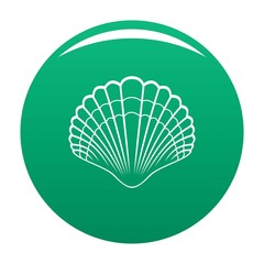 Big shell icon. Simple illustration of big shell vector icon for any design green