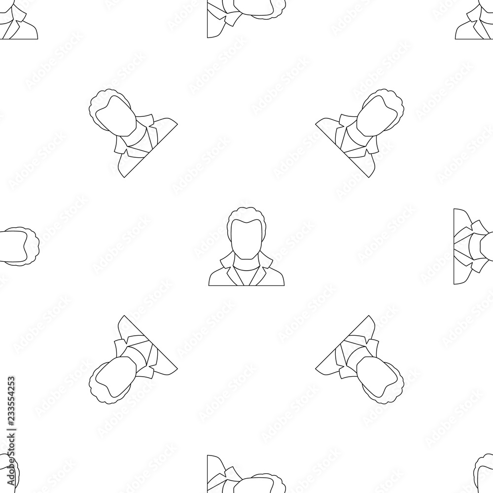 Poster man avatar pattern seamless vector repeat geometric for any web design