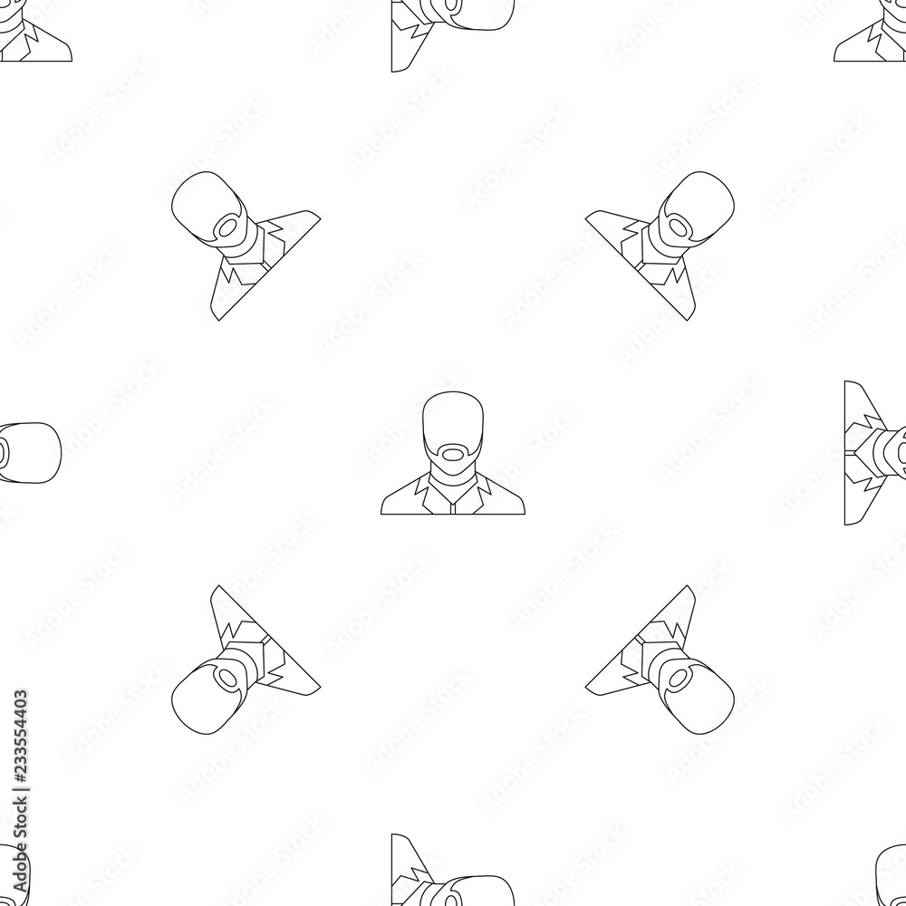 Poster man avatar pattern seamless vector repeat geometric for any web design