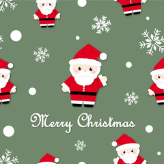 Merry Christmas greeting card with Santa Clause.
