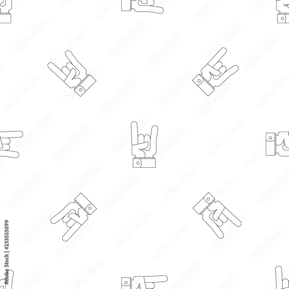 Poster rock gesture pattern seamless vector repeat geometric for any web design