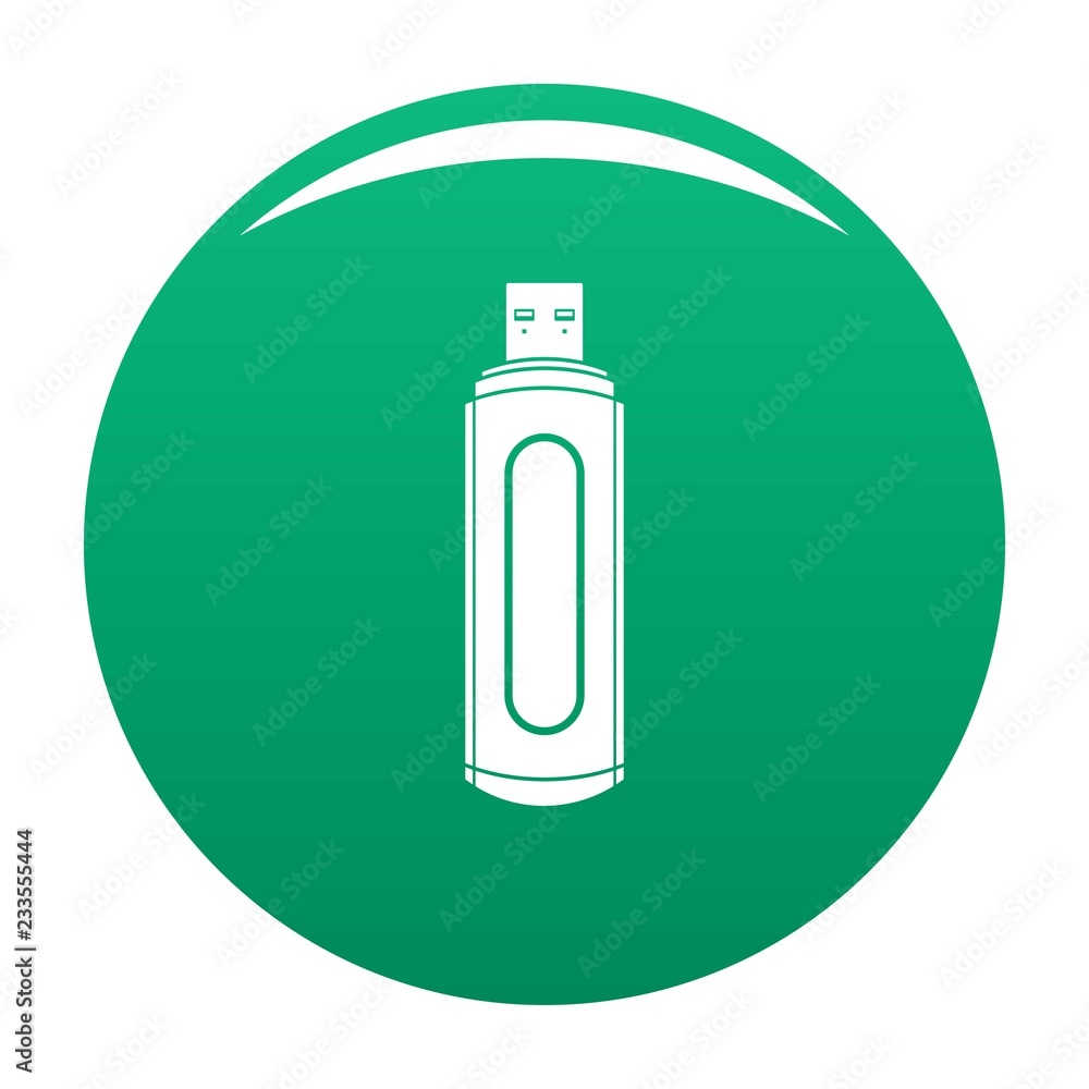 Poster computer flash drive icon. simple illustration of computer flash drive vector icon for any design gr