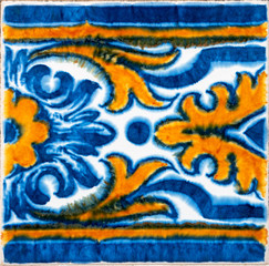 Traditional Portuguese glazed tiles