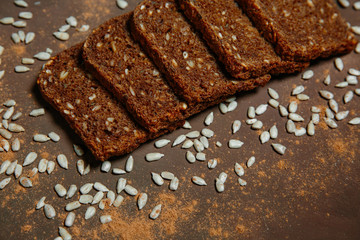 multi grain bread with slices