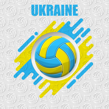 Volleyball Ukraine background