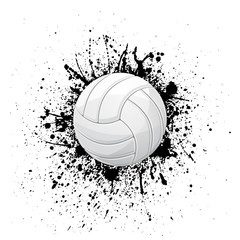 Volleyball white grunge symbol © longquattro