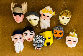 Máscaras de dioses griegos