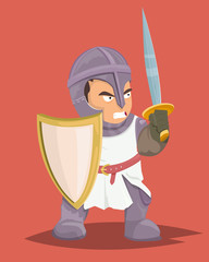 Fototapeta premium Warrior cartoon character