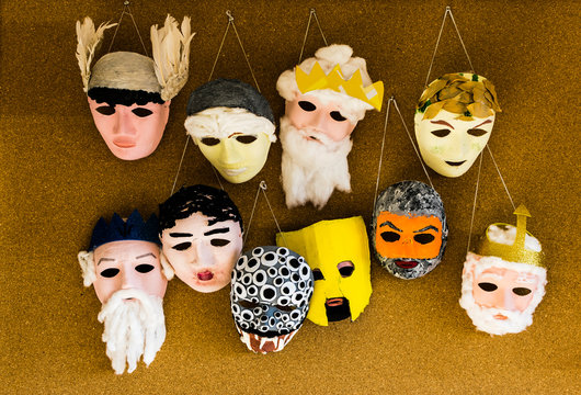 M&aacute;scaras de dioses griegos