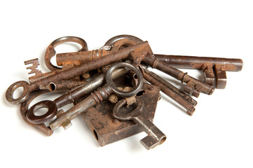 Bunch of rusty keys