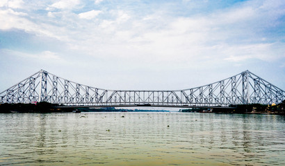 Howrah Bridge (Rabindra Setu) over ganges, Kolkata, India