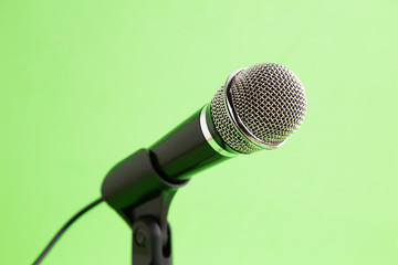 microphone in colorful background
