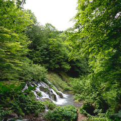 waterfall in deep forest