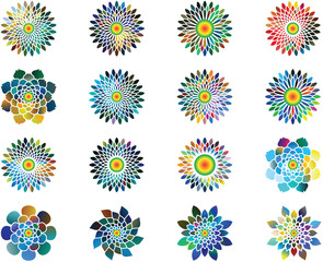 Flower icon in EPS10 vector format isolated