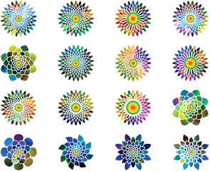 Flower icon in EPS10 vector format isolated