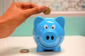 hand save money piggy