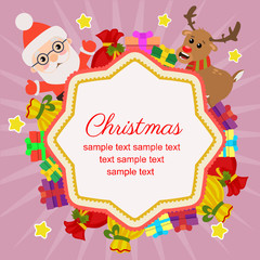 cute hello christmas with reindeer gift sacks
