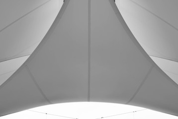fabric tensile roof - monochrome