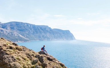 Girl near the sea, Crimea