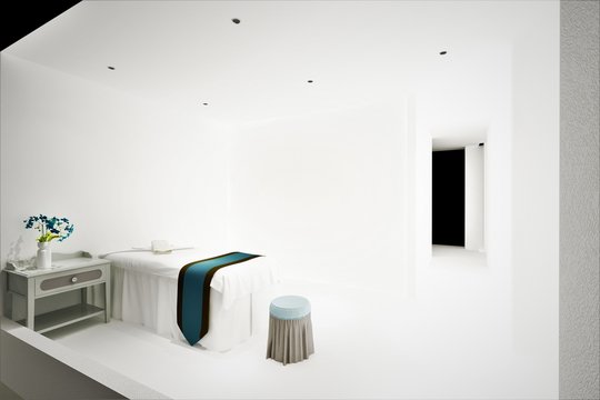 3d render of massage room