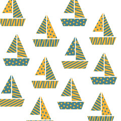 a seamless boat pattern for every background