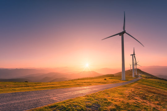 renewable energy with wind turbines