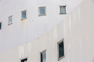Concrete building and windows