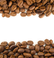 Coffee Beans isolated on white background.