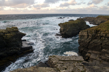Rough Waters Along Coastal Cliffs