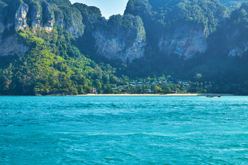 Island in the blue sky in Thailand