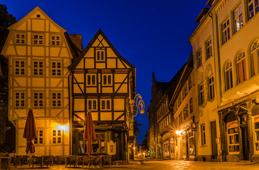 Obraz premium Blaue Stunde in Quedlinburg