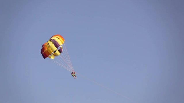 parasailing on sea