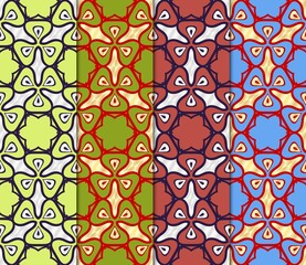 Set of Seamless lace floral background. decorative texture for wallpaper, invitation. Vector illustration