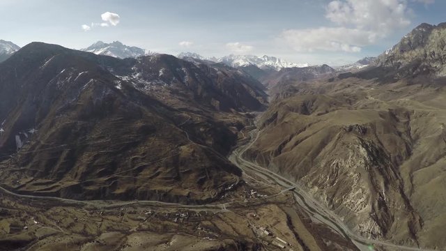 Caucasus. Alagir gorge. District of the village of Unal.