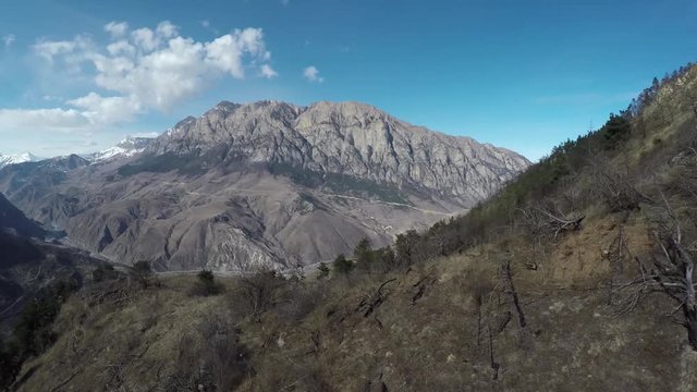 Caucasus. Alagir gorge. Mount Kion.