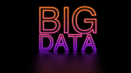 big data glowing text