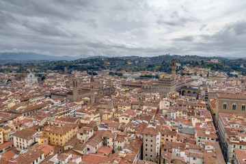 Fototapeta na wymiar Vue sur les toits de Florence depuis le Campanile - Toscane - Italie