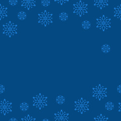 Vector Illustration. Background with snowflakes. Winter seamless background for design