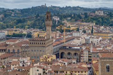 Obraz premium Vue sur les toits de Florence depuis le Campanile - Toscane - Italie