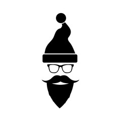 Santa hat icon, logo on white background