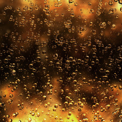 Champagne bubbles backgroundl, perlage close-up 3d rendering.