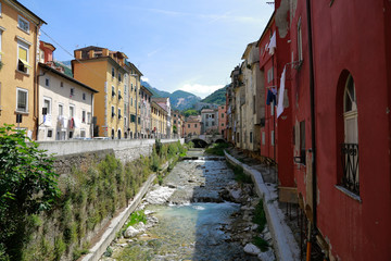 Fototapeta na wymiar Carrara Toskana Italien Stadtansicht