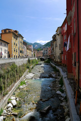 Fototapeta na wymiar Carrara Toskana Italien Stadtansicht