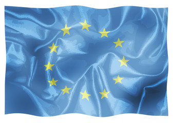 EU Silk Flag Waving