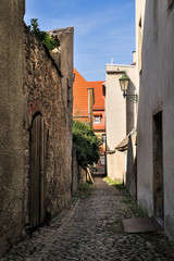 Europa, Deutschland, Sachsen, Landkreis Bautzen, Bischofswerda, Rumpeltgäßchen