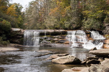French Broad Falls in the Nantahala National Forest in western North Carolina.