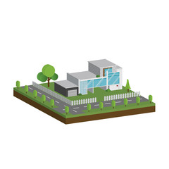 Isometric and 3D of modern houses and building architecture design.