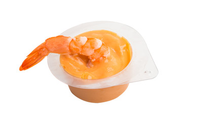boiled shrimp isolated